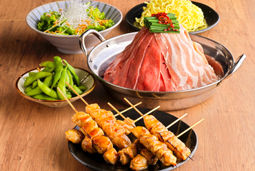 焼き鳥、サラダ、ドリンクなど食べ飲み放題コース!!要予約!女子会 歓迎会 送別会に◎