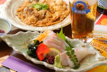まずはこれ『生ビール&お造りセット』