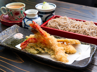 特大海老天そば