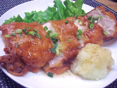 鶏もも肉の柚子唐揚げ