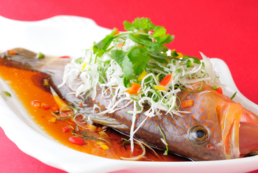 お魚の香港風醤油蒸し