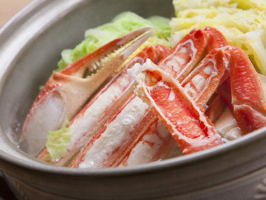 かに料理、魚料理のどちらも楽しめる会席は4000円より