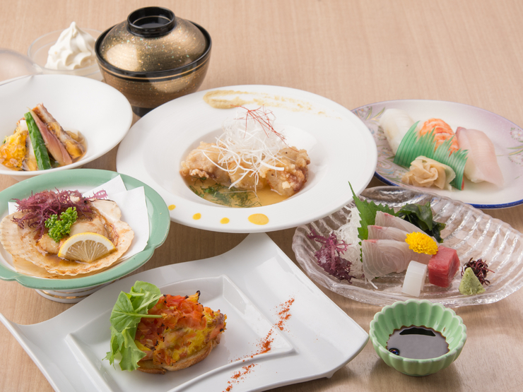 Live fish, Kappo, Japanesestyle Restaurant Oban in Asakura, Fukuoka