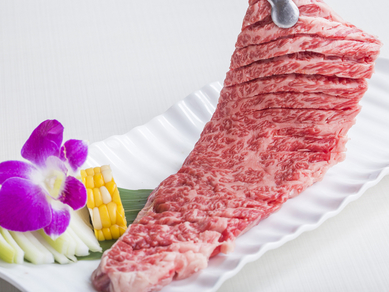 希少部位ザブトンをダイナミックに1枚肉で『すだれステーキ焼』