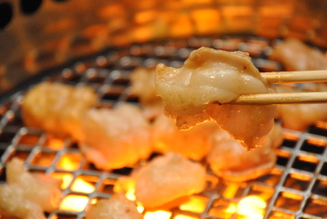 新鮮なホルモンは塩だけでもいける! ビールがすすみます