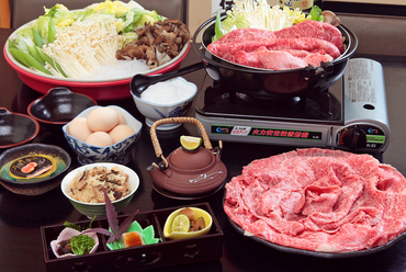 一人前で楽しみたいなら『松茸・特選近江牛すき焼き御膳』