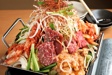 自家製辛味噌スープでビールやご飯が進む『新名物 ちりとり鍋(1人前)』