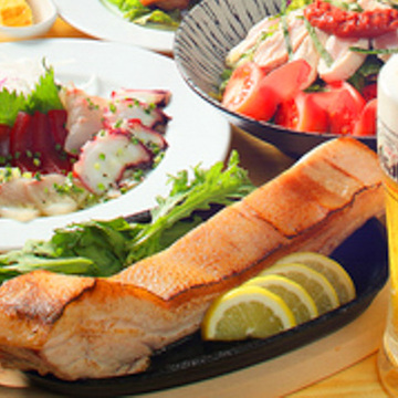 3h飲放＆全8品『海の幸＆高原豚のカジュアルプラン』3000円