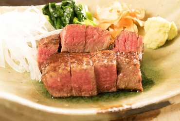 メインを飾る『能登牛の鉄板焼き』
