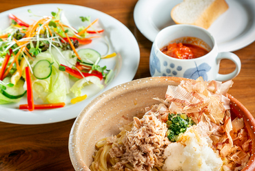 店自慢の和風創作パスタをお得に楽しめる! 『パスタセット』