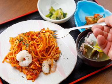 季節によって内容変わる、大満足の『スパゲッティランチ』