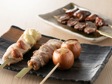 銘柄鶏を焼きあげた焼き鳥『5本コース』