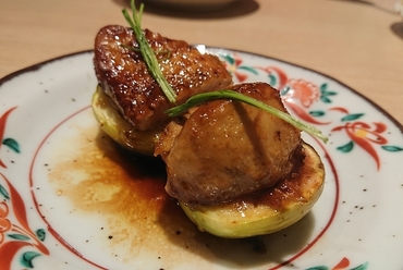 フォアグラの照焼と焼無花果