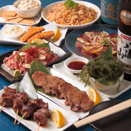 当店で人気の沖縄産海ぶどうと極上牛タンの食べ比べのコースになります！牛タンは全ての部位を使用しました