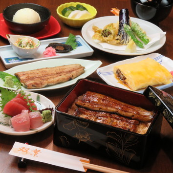 【接待にお勧め】豪華うなぎ堪能!天ぷら付きコース全9品10000円