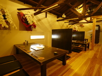 店舗2階の座敷席は、20名まで収容可能！