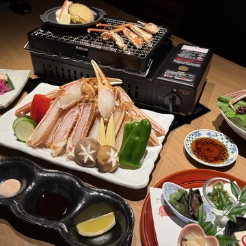 活蟹1杯使用　【炉端活焼き蟹コース】