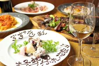 人気牛ハラミステーキと北陸らしい魚介アクアパッツァ風のスープのフルコース※メッセージプレート大歓迎！