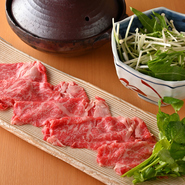 肉の上質さと野菜の旨みを堪能できる『阿波牛しゃぶしゃぶ』