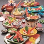 たらばがにの醍醐味と、ずわいがにの上品な味が一度に味わえる特選会席です。お祝いごとにもお勧めです。