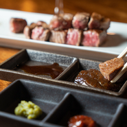 シェフの確かな目により厳選された、A4やA5ランクの和牛