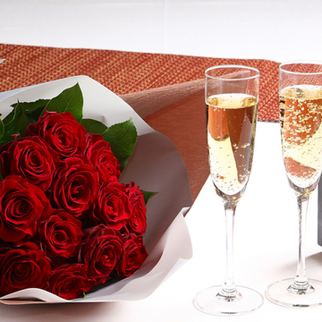 【プロポーズ】Epousez Moi～エプーズ モア～《薔薇の花束・シャンパン》