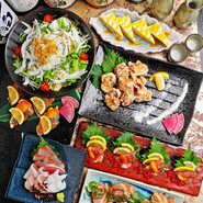 お仕事帰りや友人との食事などにおすすめプラン！さらに日本酒をメインに楽しみたい方におすすめのコース。