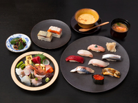 職人の目利きで仕入れるネタをお好みで選べる、コース仕立てのディナーをお楽しみください。