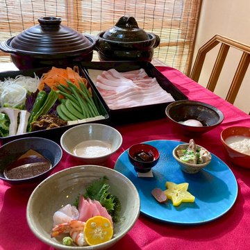 純血アグーしゃぶしゃぶ土鍋ご飯・甘味付コース